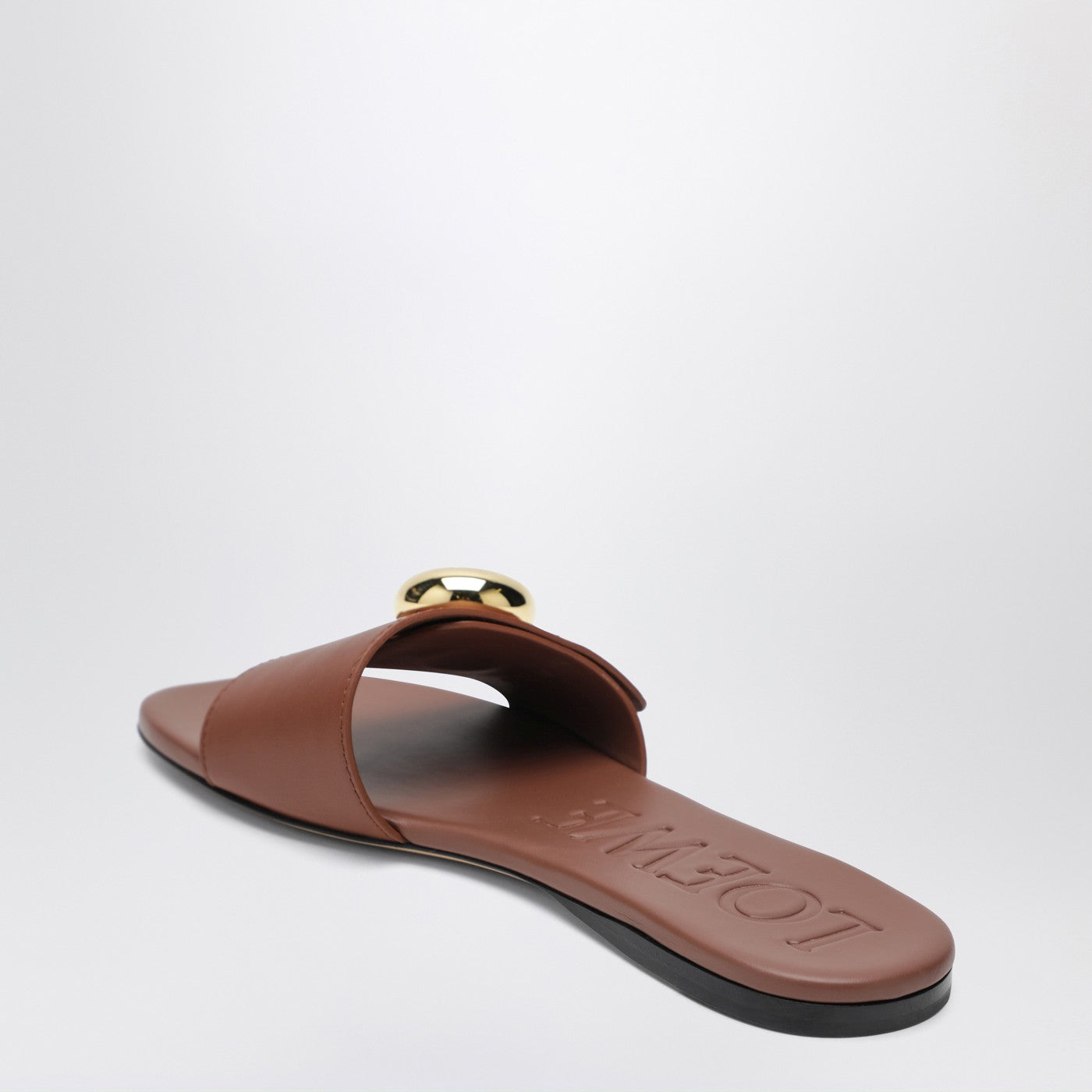 Slide Pebble color ruggine in pelle