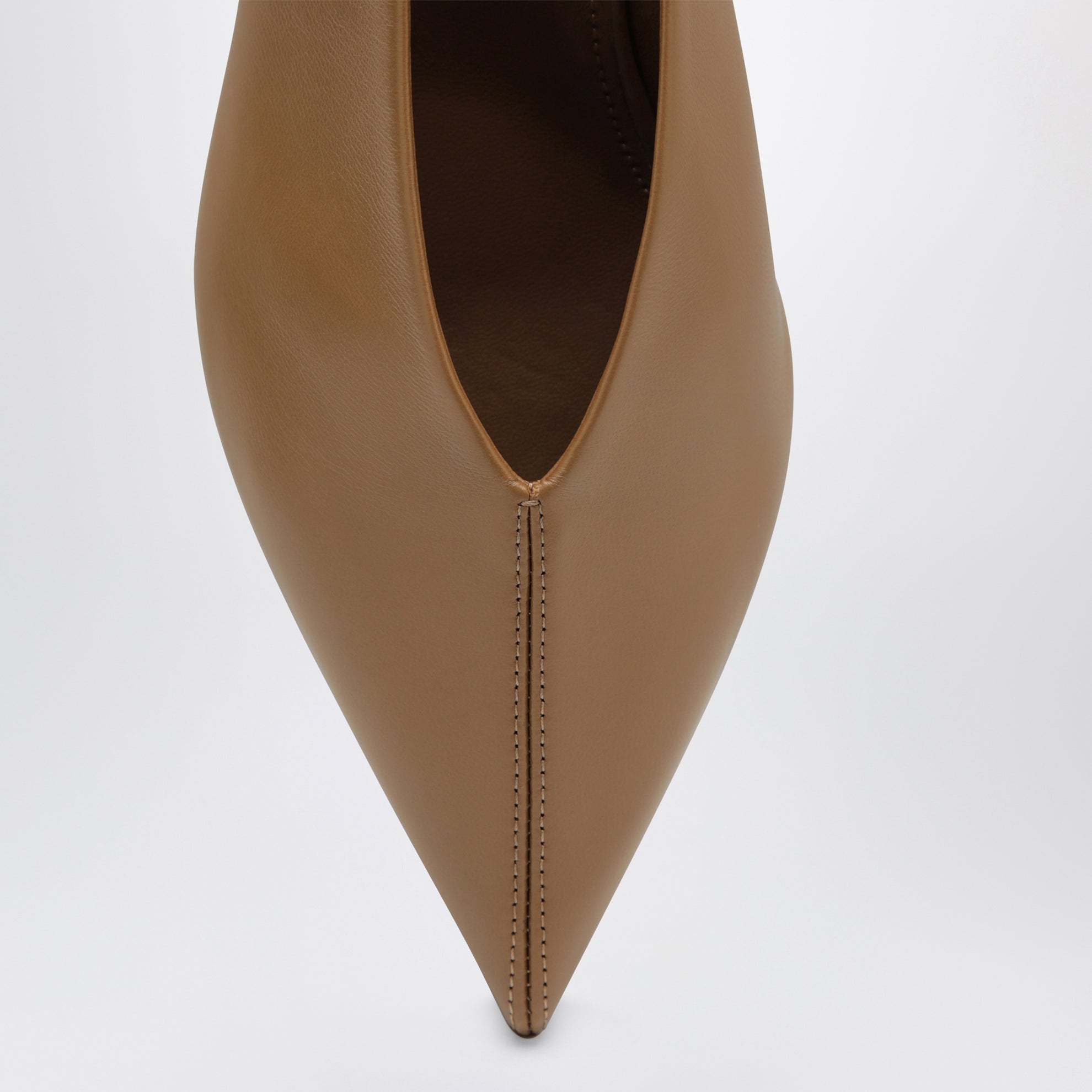 Slingback Origami Cubic mocha in pelle di agnello
