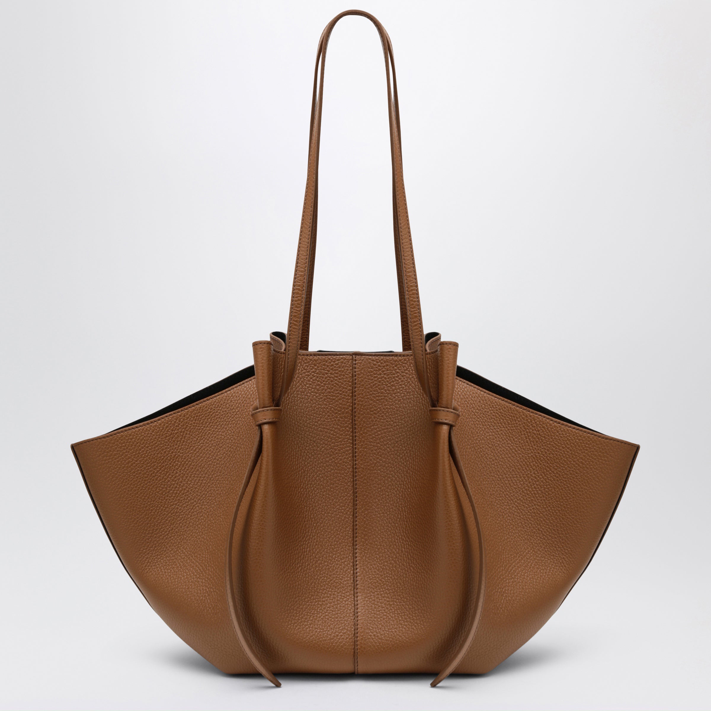 Yuzefi Large Mochi Bag in Hazel Pebble-Grained Leather | TheDoubleF