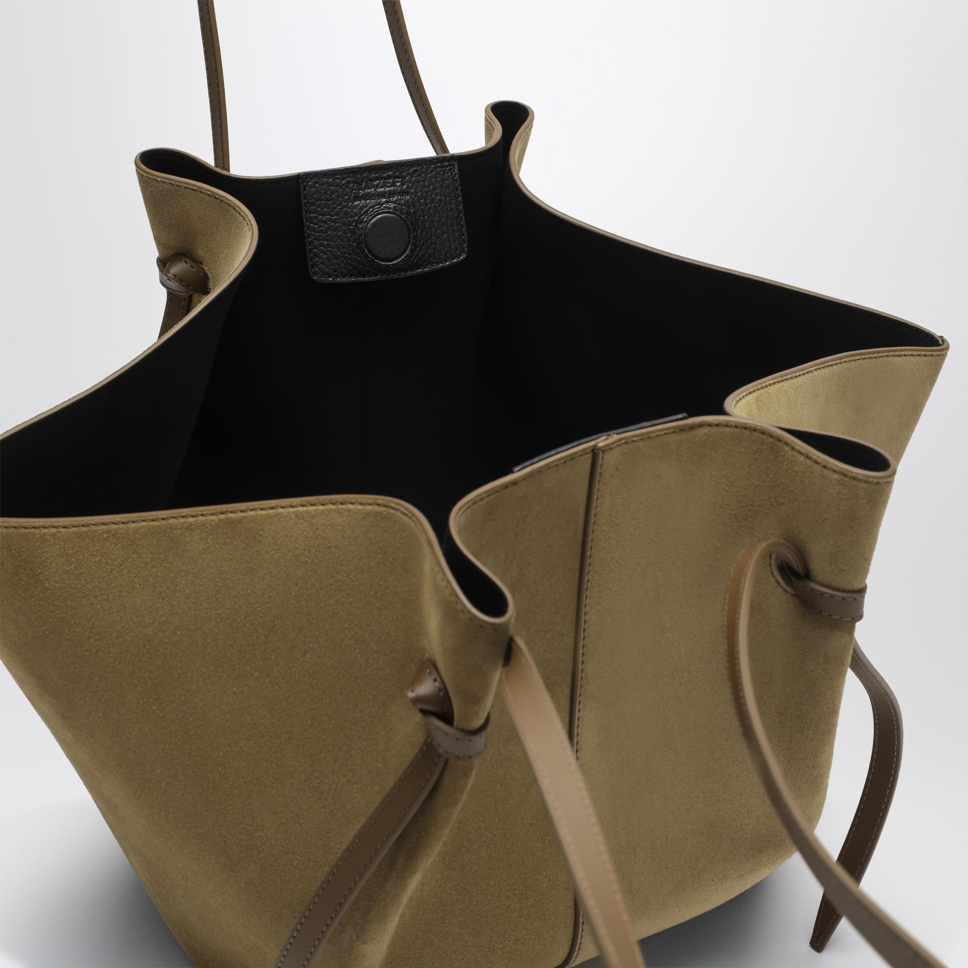Borsa Large Mochi in pelle scamosciata Fennel