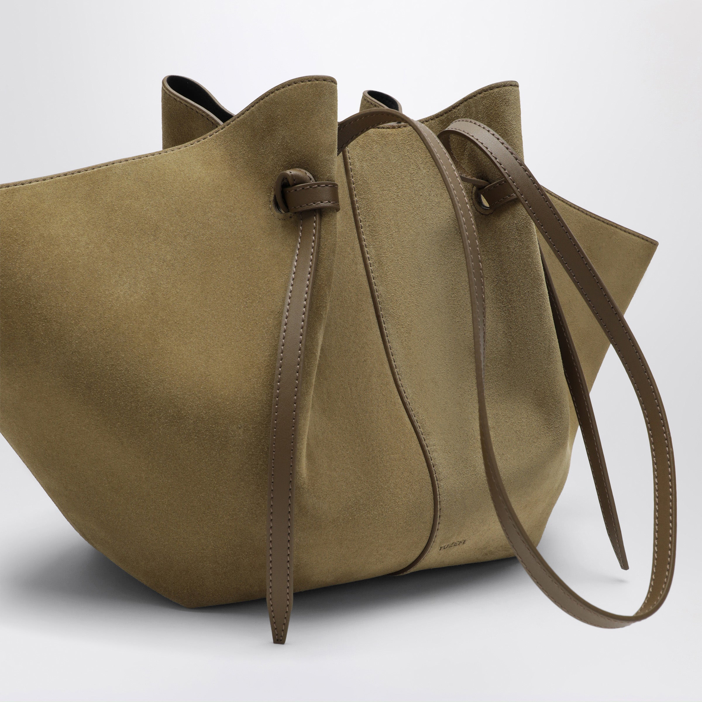 Yuzefi Large Mochi Bag in Fennel Suede Leather | TheDoubleF