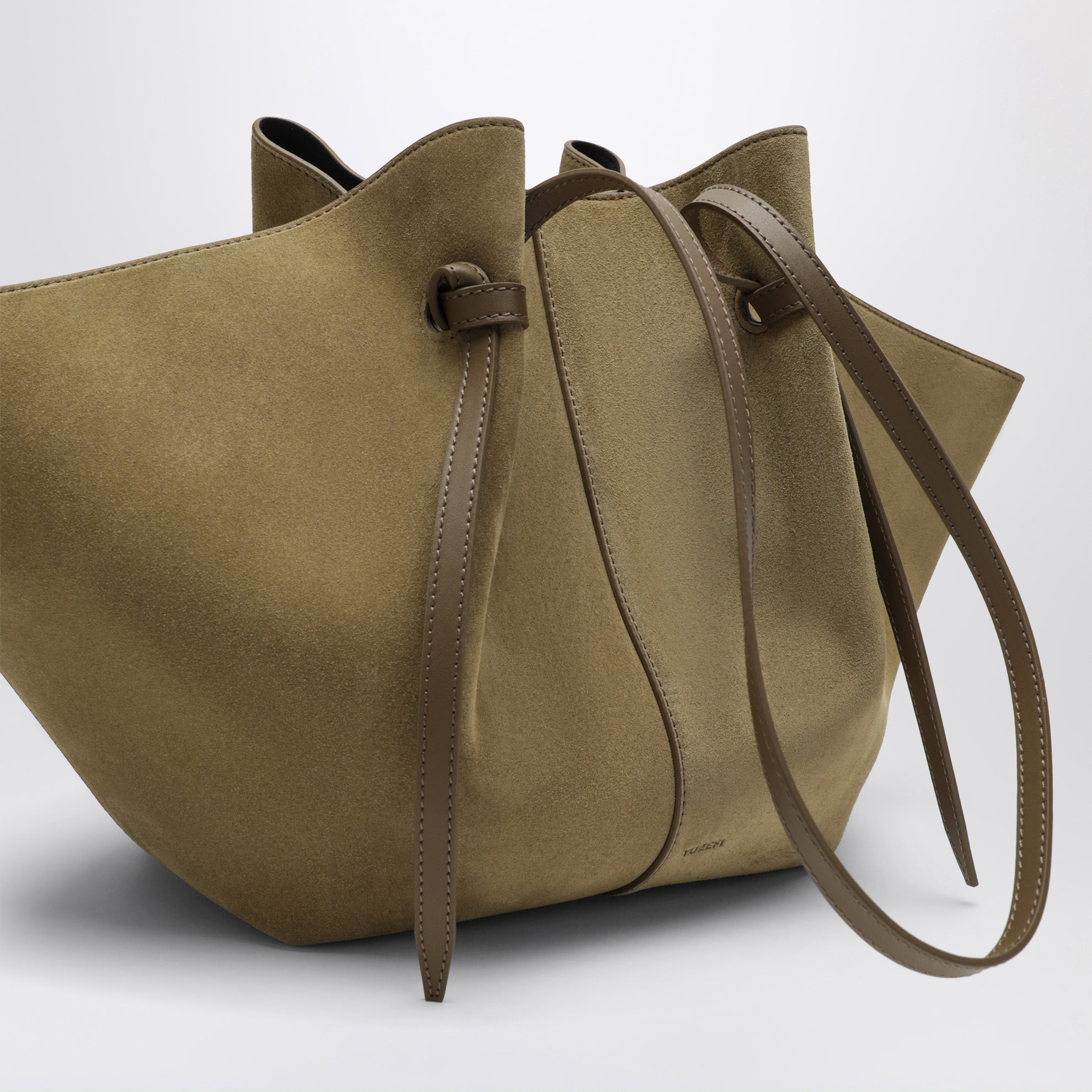 Borsa Large Mochi in pelle scamosciata Fennel