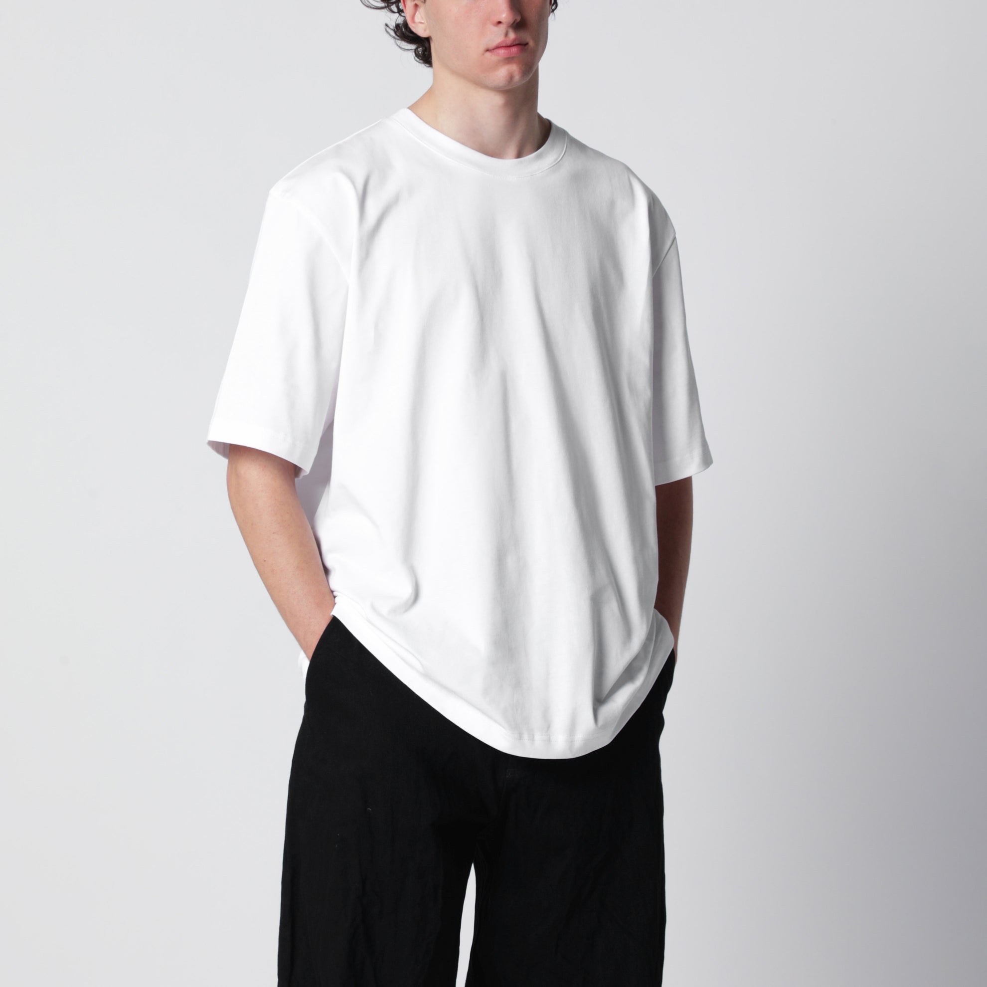 T-shirt Lay blanc coupe boxy