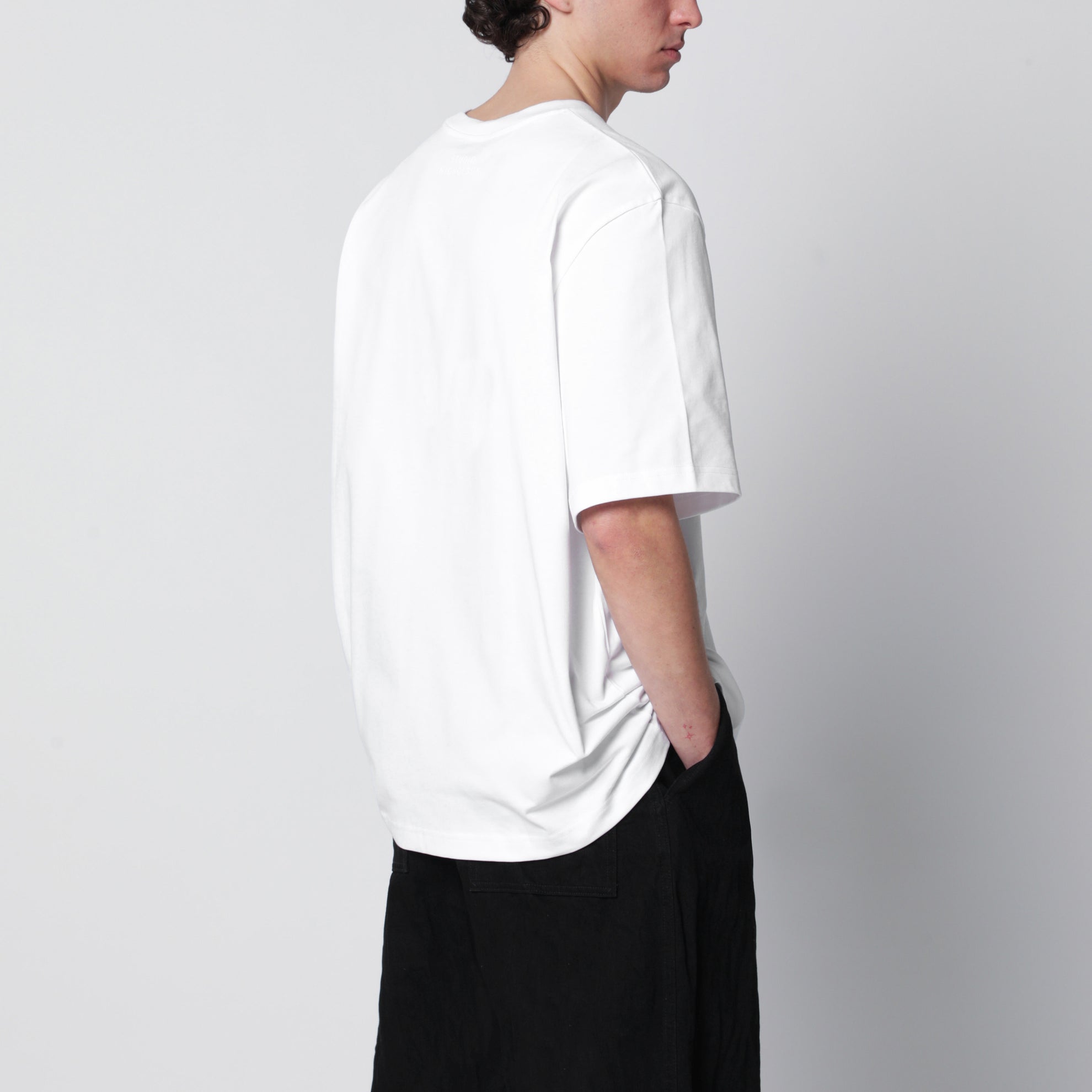 T-shirt Lay blanc coupe boxy