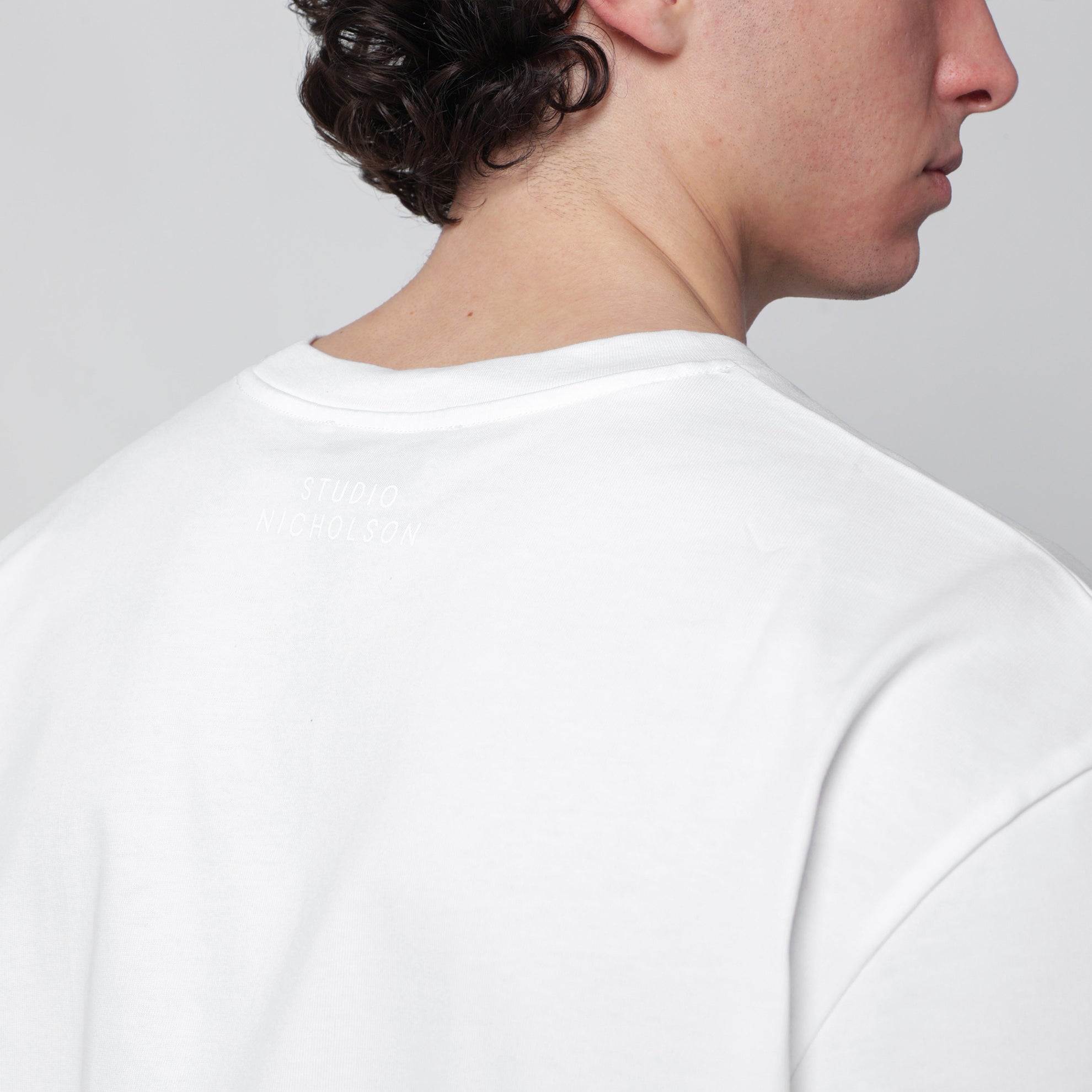 T-shirt Lay blanc coupe boxy