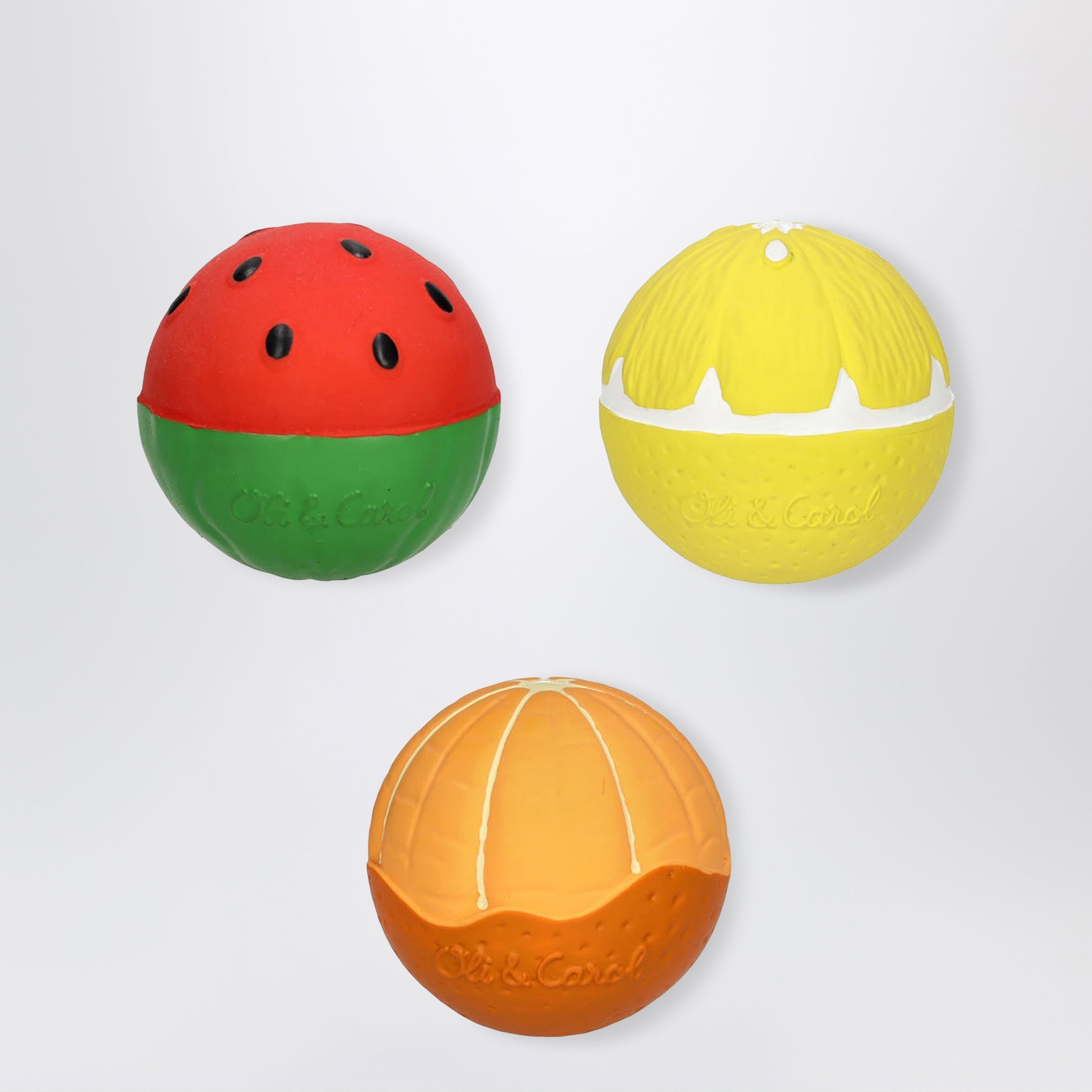 Fruit salad themed sensory balls for babies