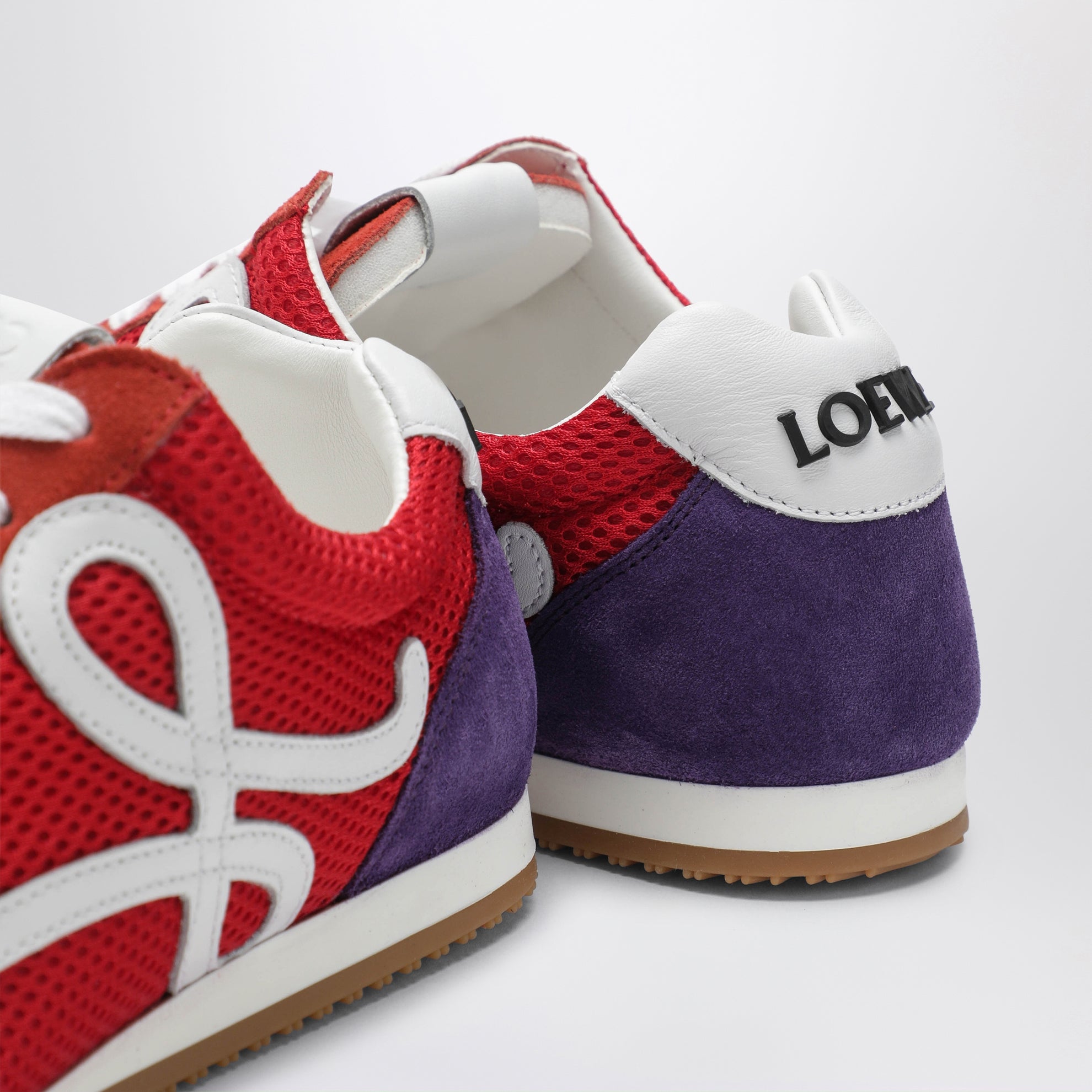 Sneaker Ballet Runner 2.0 in scamosciato rosso/bianco/viola