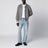 Titanium suede bomber jacket in lamb leather