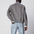Titanium suede bomber jacket in lamb leather