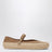 Mary Jane Rio in suede e rafia beige scuro