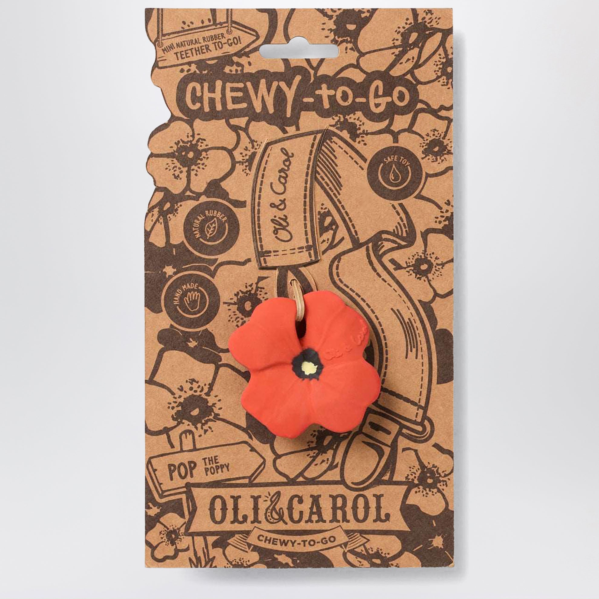 Mini Pop the Poppy flower-shaped teether