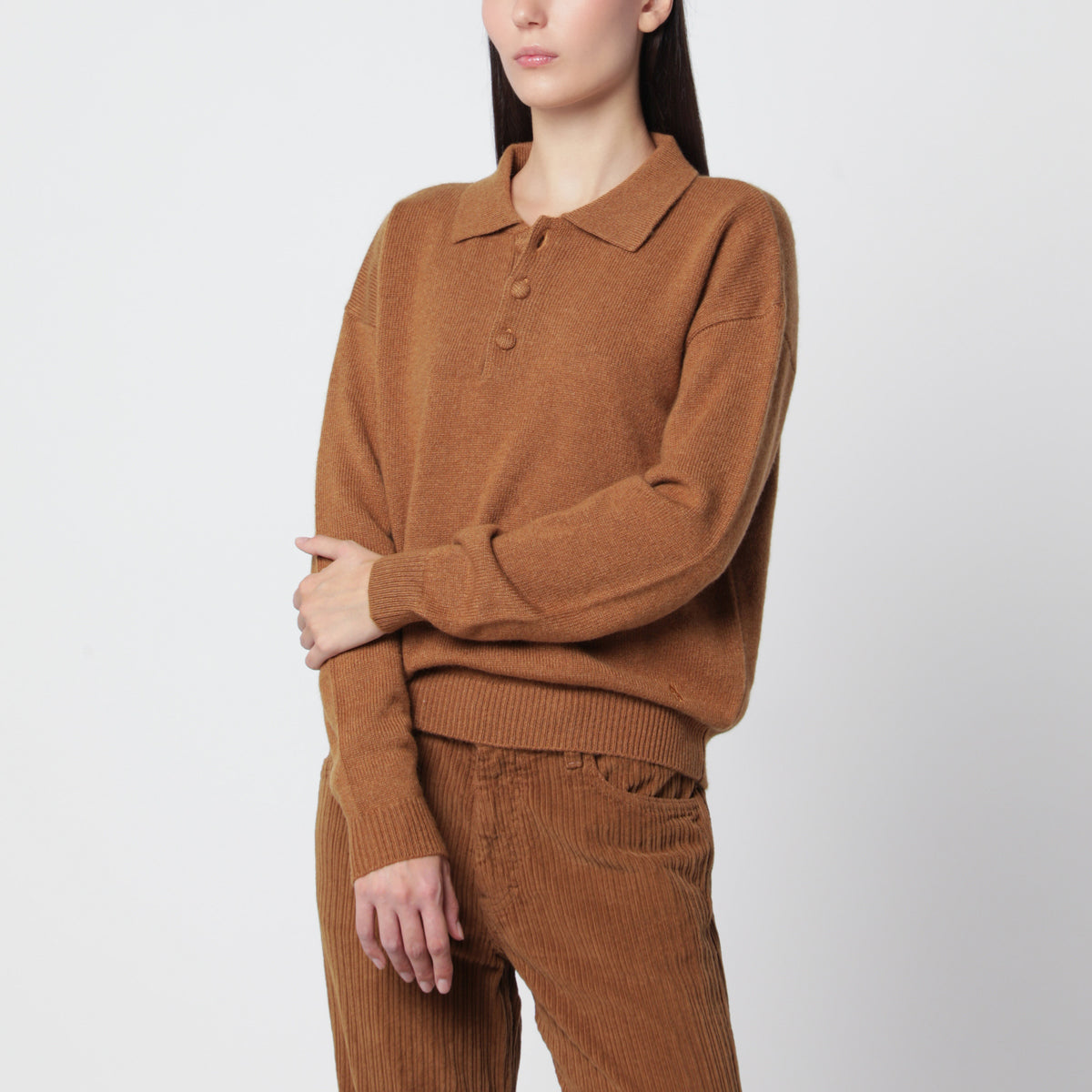 Polo oversize Leon Havane 21 in cashmere