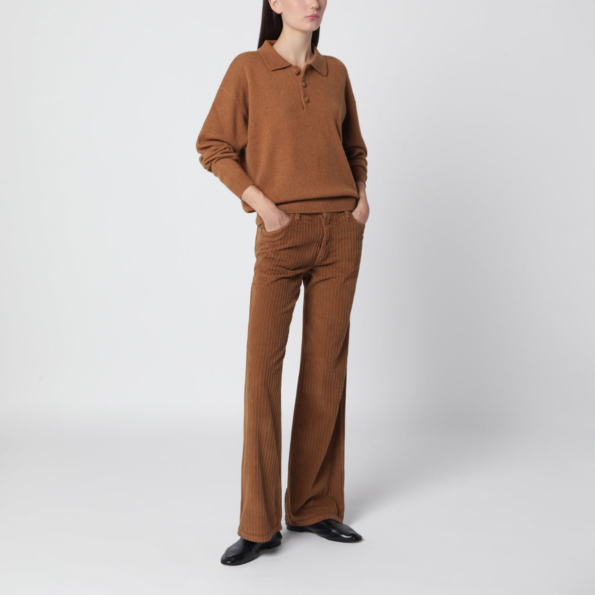 Polo oversize Leon Havane 21 in cashmere