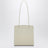 Ivory beige Lisse tote bag in brushed leather