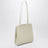 Ivory beige Lisse tote bag in brushed leather