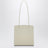Ivory beige Lisse tote bag in brushed leather