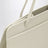 Ivory beige Lisse tote bag in brushed leather