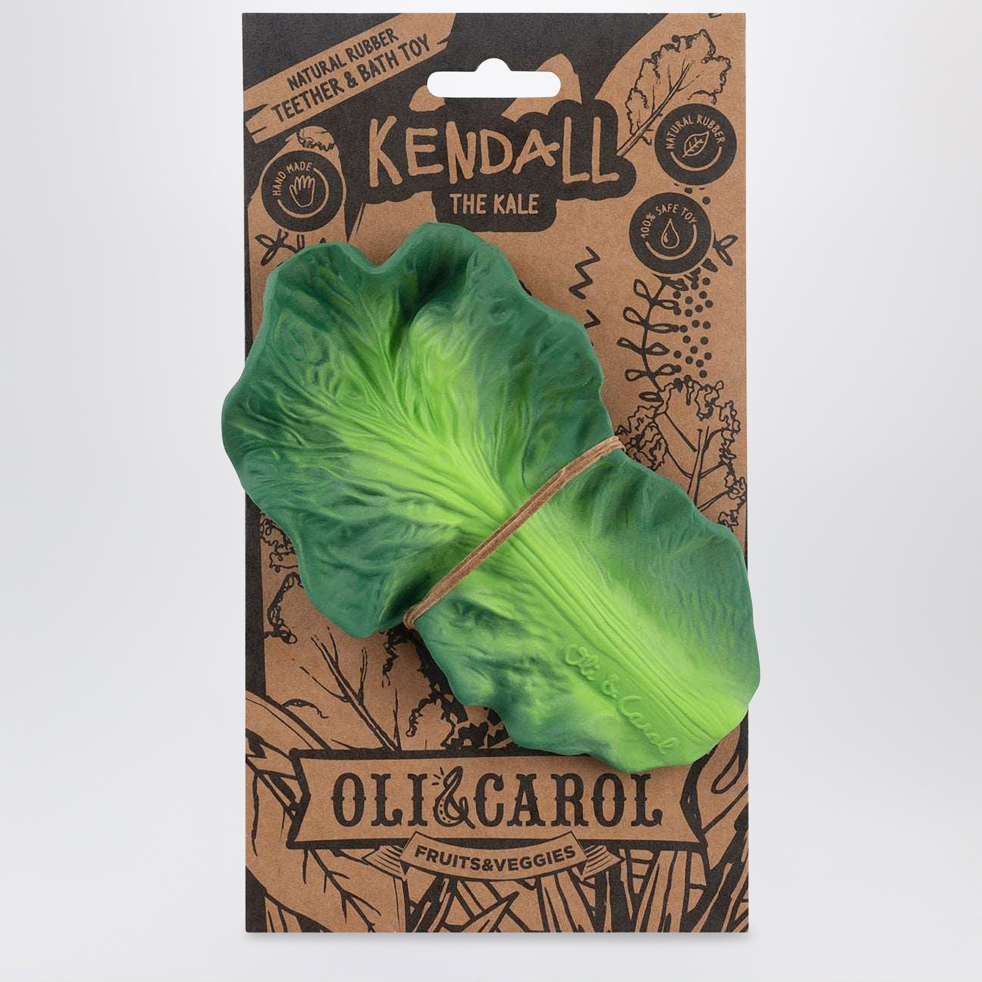 Kale-shaped baby teether