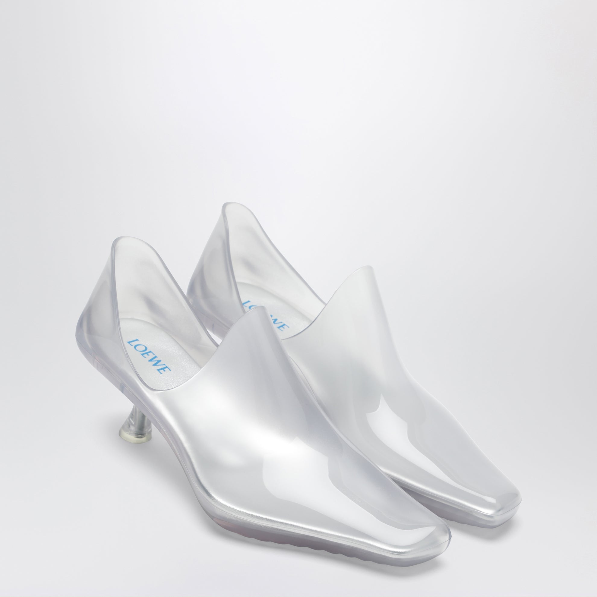Emily transparent PVC ankle boots with glossy finish