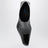 Emily Aqua ankle boots in glossy black PVC with multicolour socks