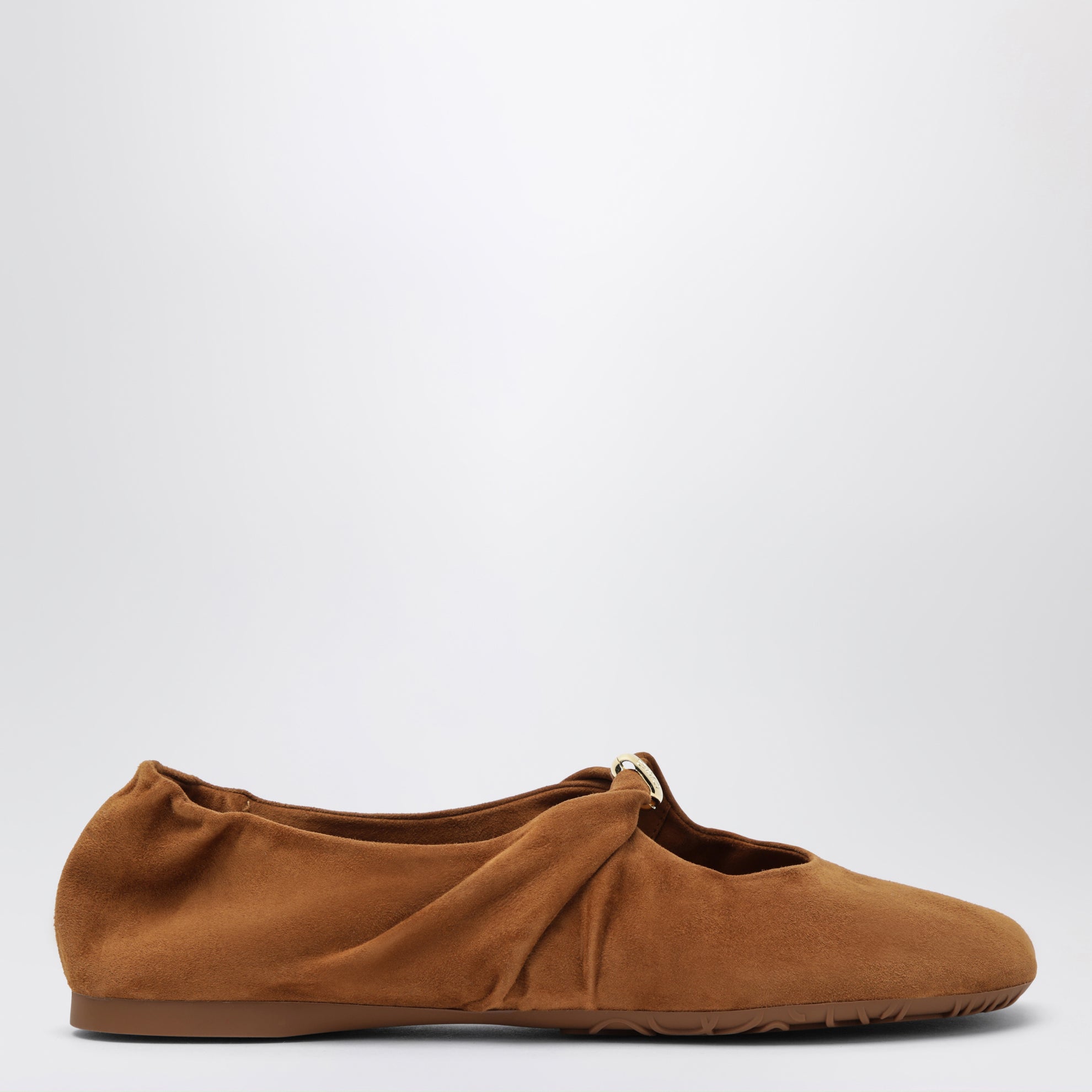Ballerines Pebble Soft en daim de chèvre tan