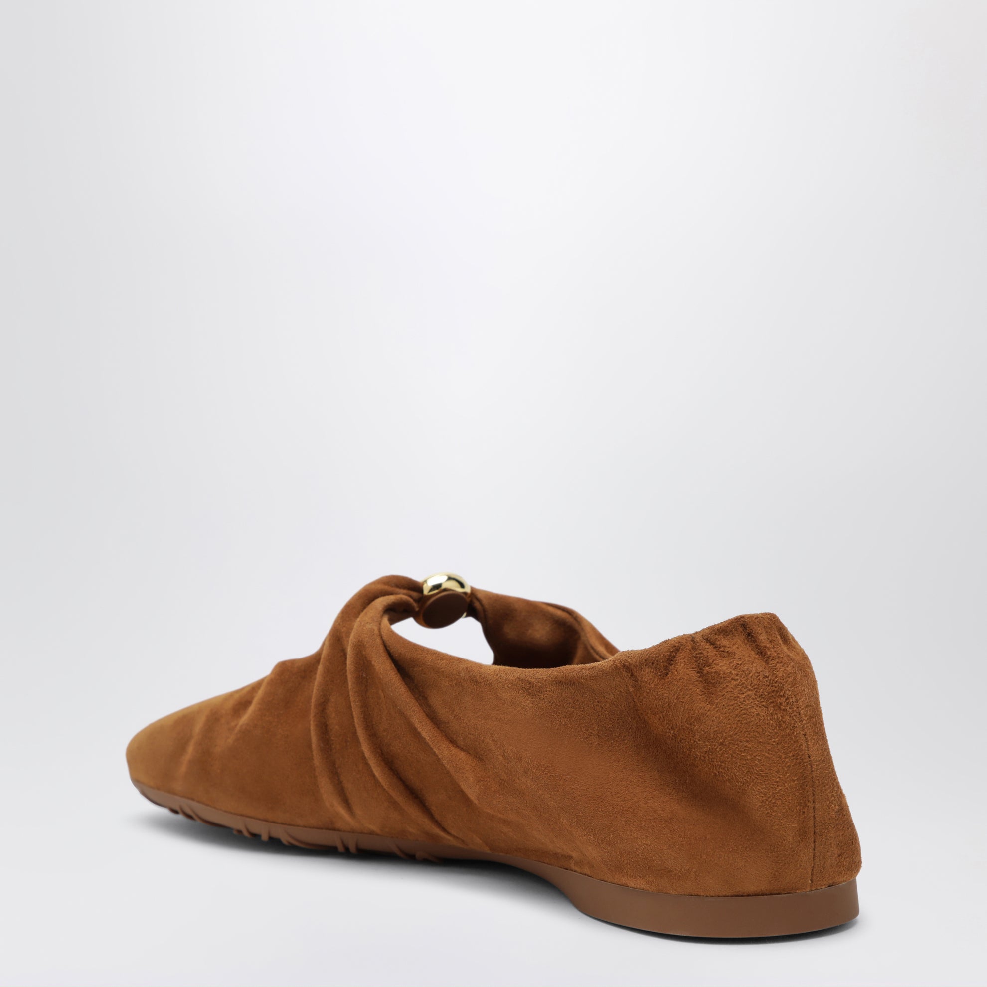 Ballerines Pebble Soft en daim de chèvre tan