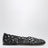 Schwarze Petal Anagram Ballerinas aus Leder