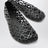 Schwarze Petal Anagram Ballerinas aus Leder