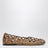 Brown Petal Anagram leather ballet flats