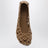 Brown Petal Anagram leather ballet flats