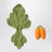 Mini carrot teething toy with comforter