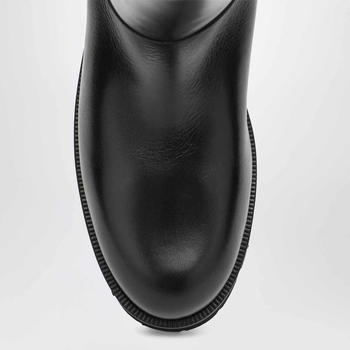 Loch Schwarze Vollnarbenlederstiefel