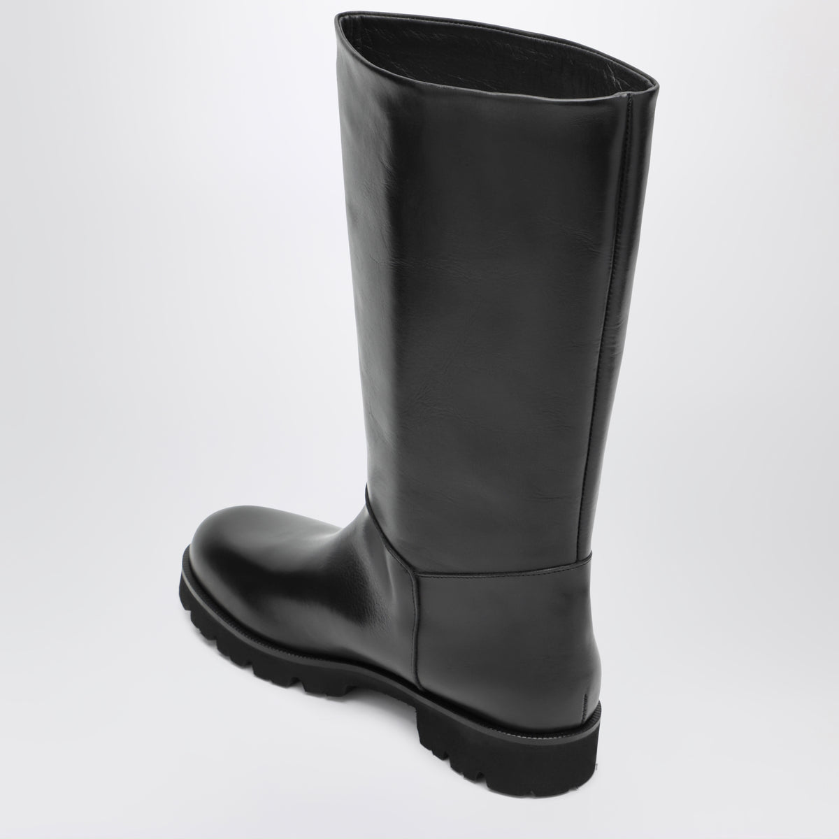 Loch Schwarze Vollnarbenlederstiefel