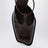 Burgundy Onda T-bar pumps in embossed leather