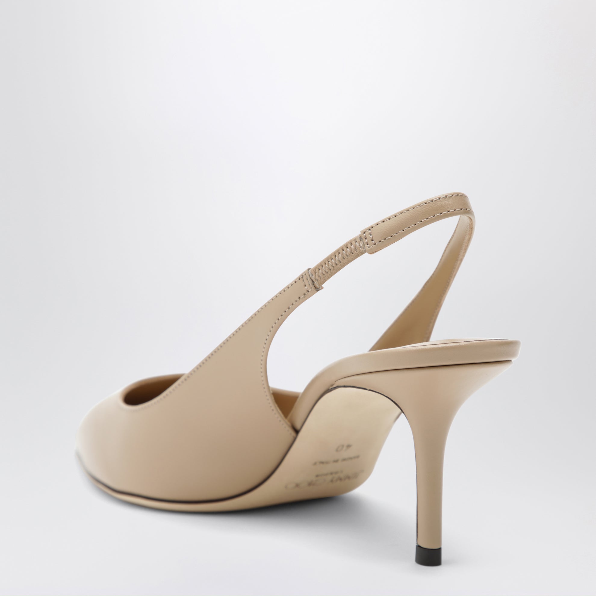 Escarpins slingback en cuir avec bride à la cheville