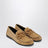 Hellkaramellfarbene Double L Loafer aus Veloursleder