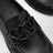 Mocassins Double L noirs en cuir de veau