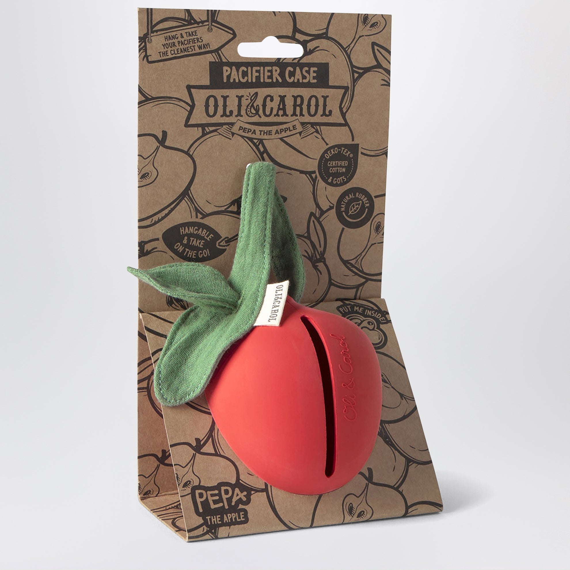 Apple-shaped pacifier case