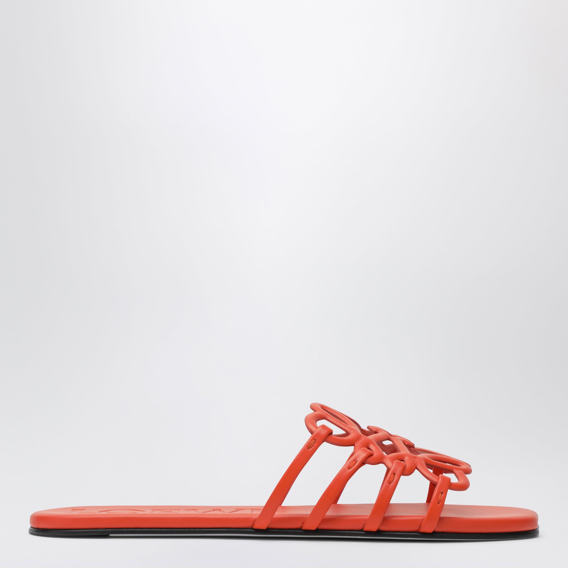 Slide Anagram Petal arancioni in pelle