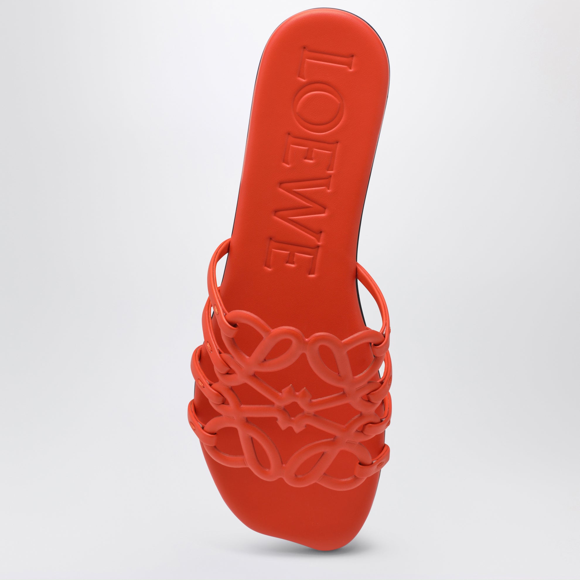 Slide Anagram Petal arancioni in pelle