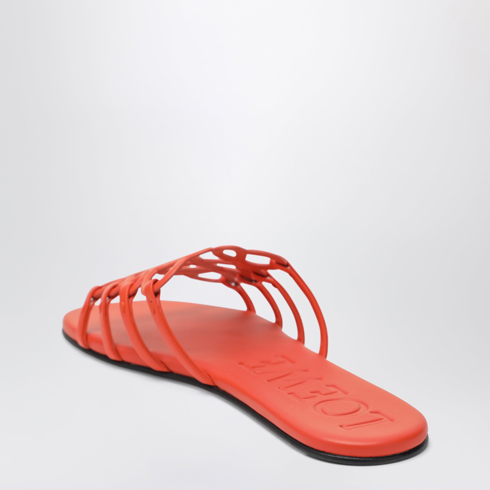Slide Anagram Petal arancioni in pelle