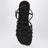 Dark brown leather Petal Anagram sandals