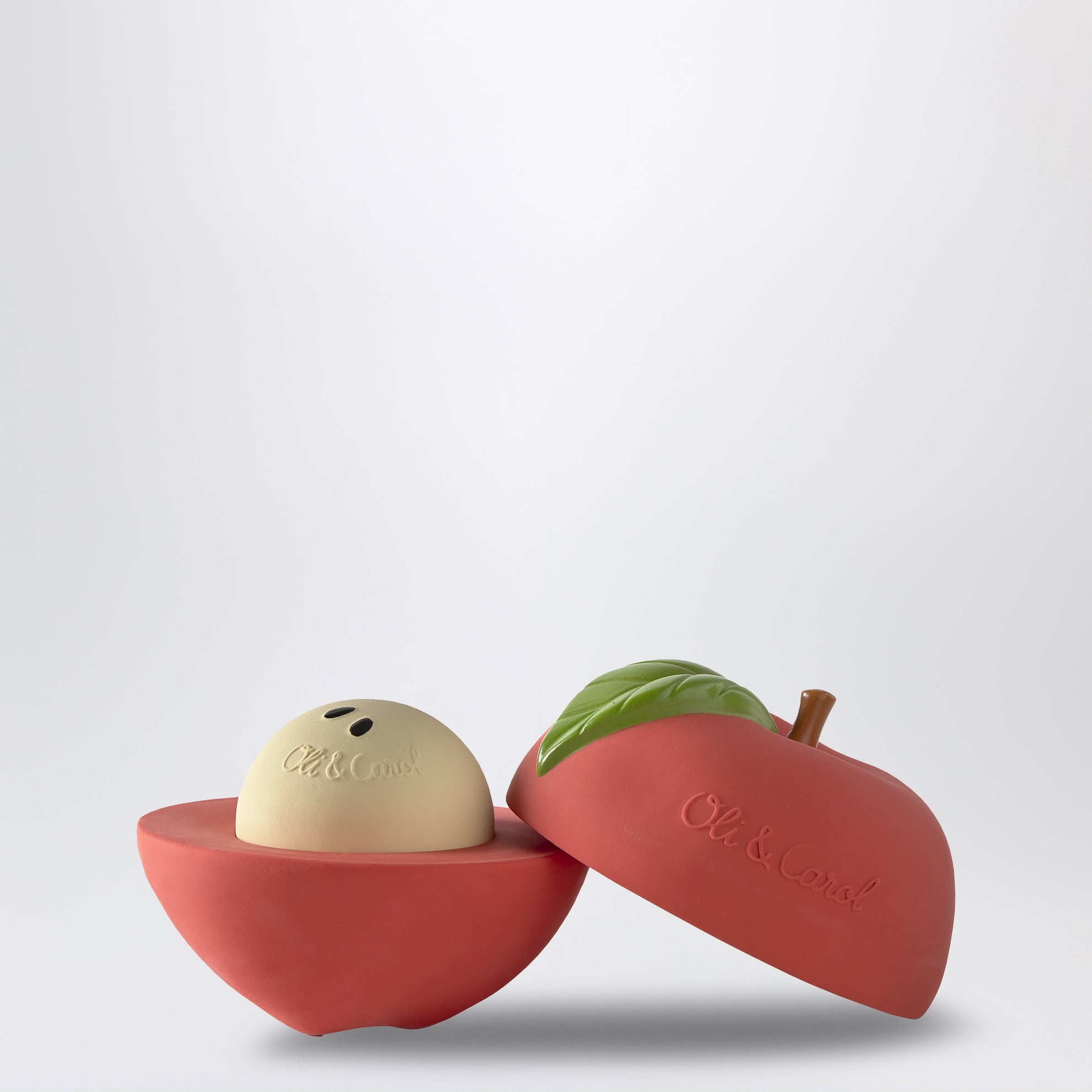 Apple stacking toy with rattle ball