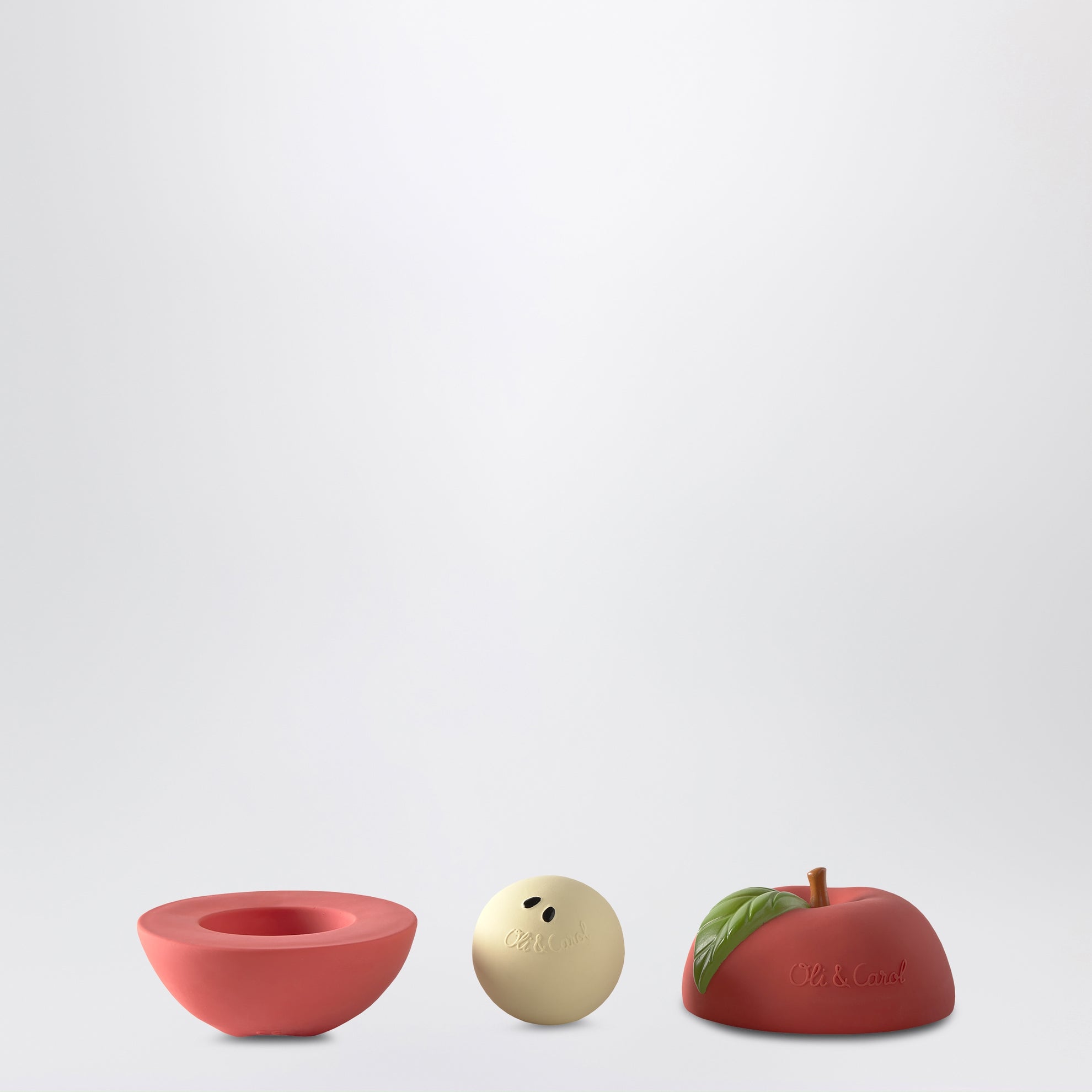 Apple stacking toy with rattle ball