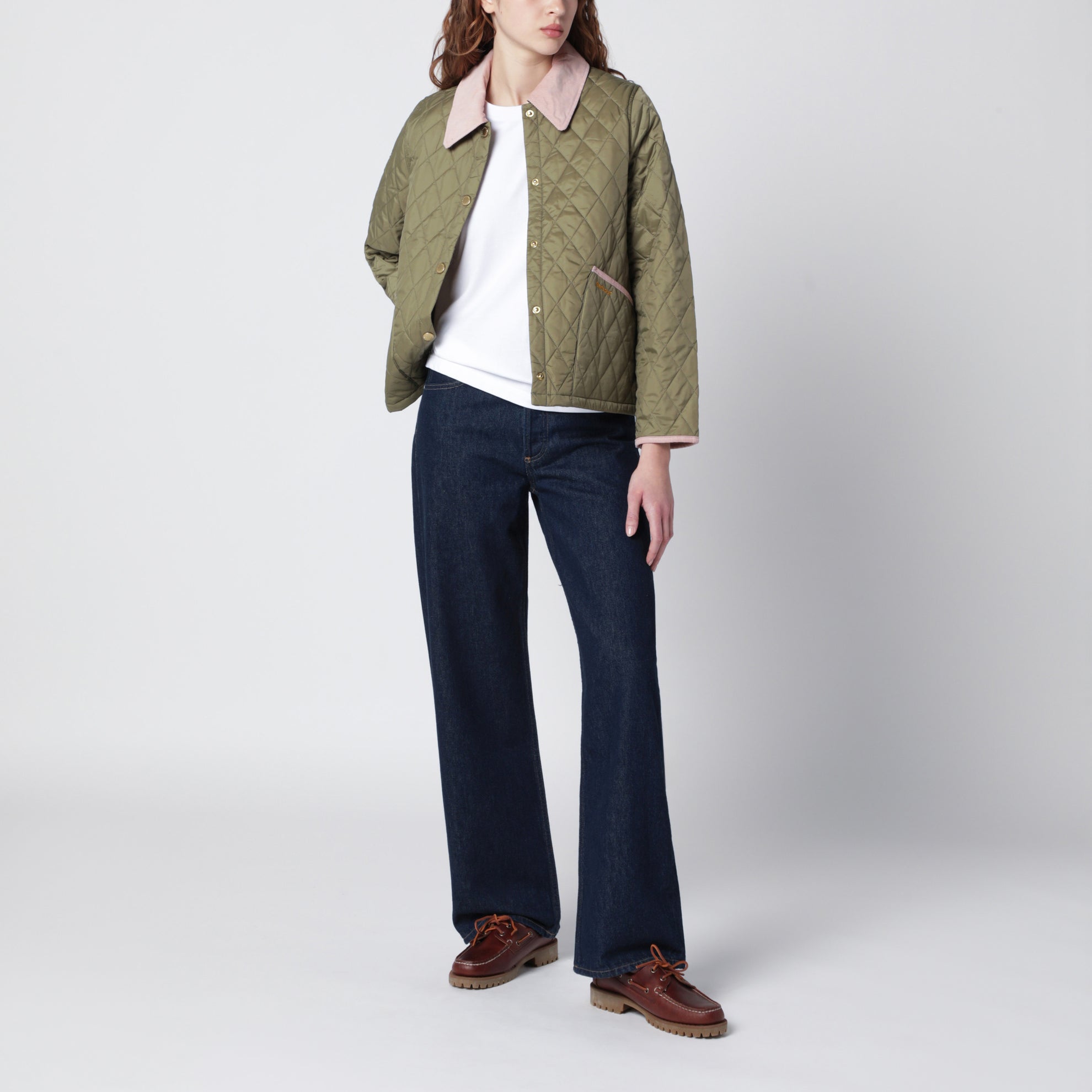 Giacca trapuntata Liddesdale Cropped Icons verde oliva