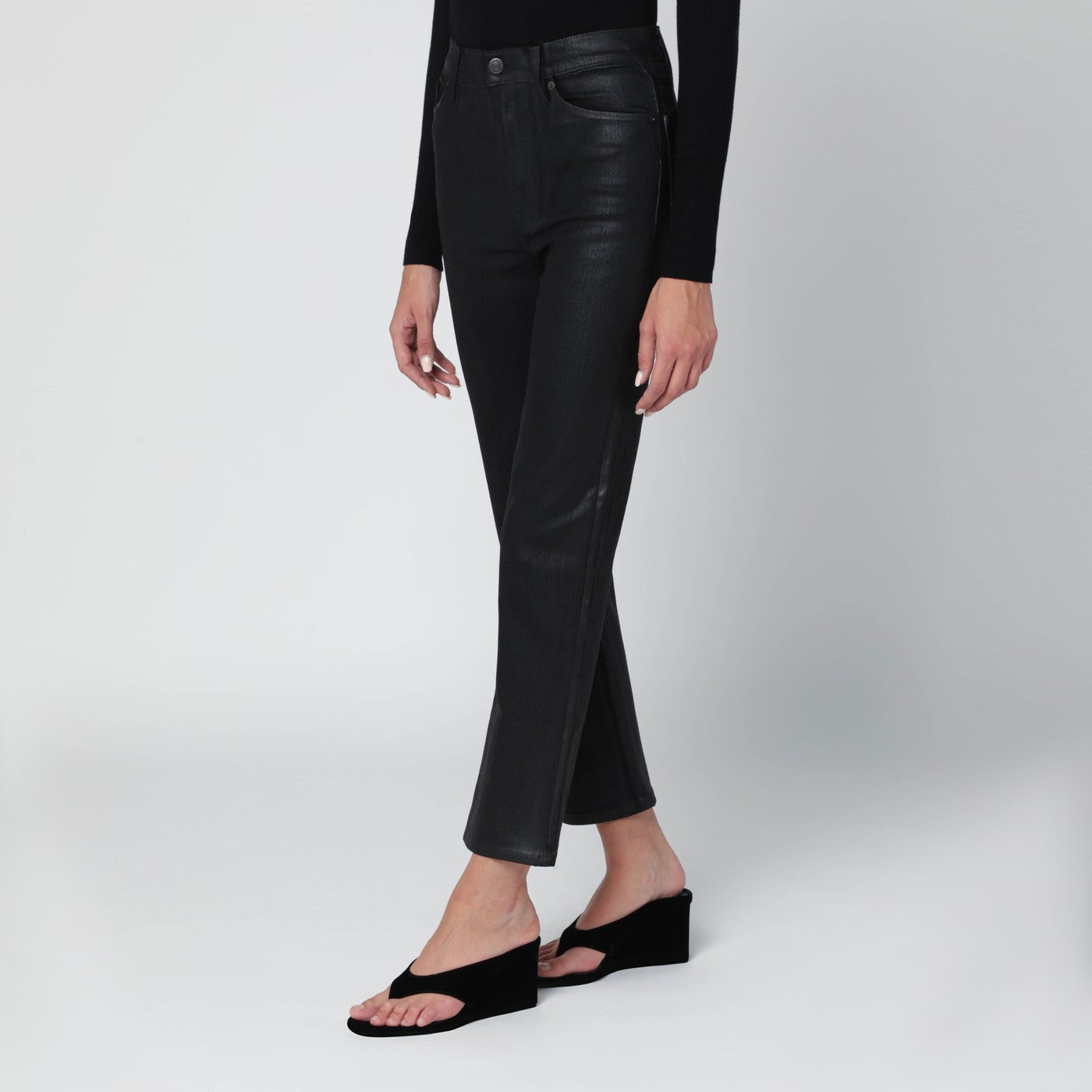 Black Le Sleek Straight trousers