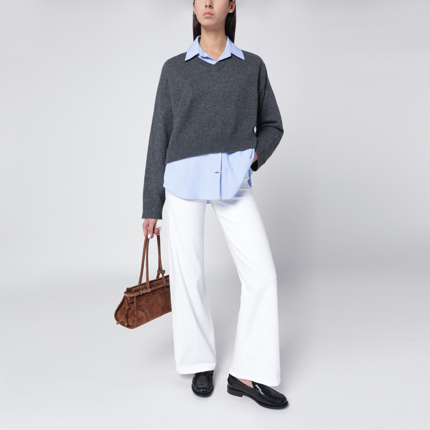Weiße Jeans Le Slim Palazzo