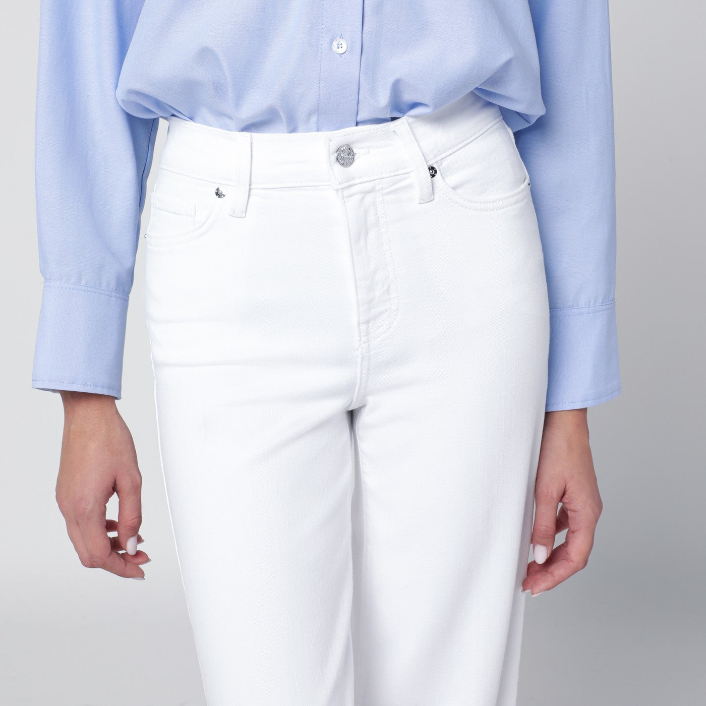 Weiße Jeans Le Slim Palazzo