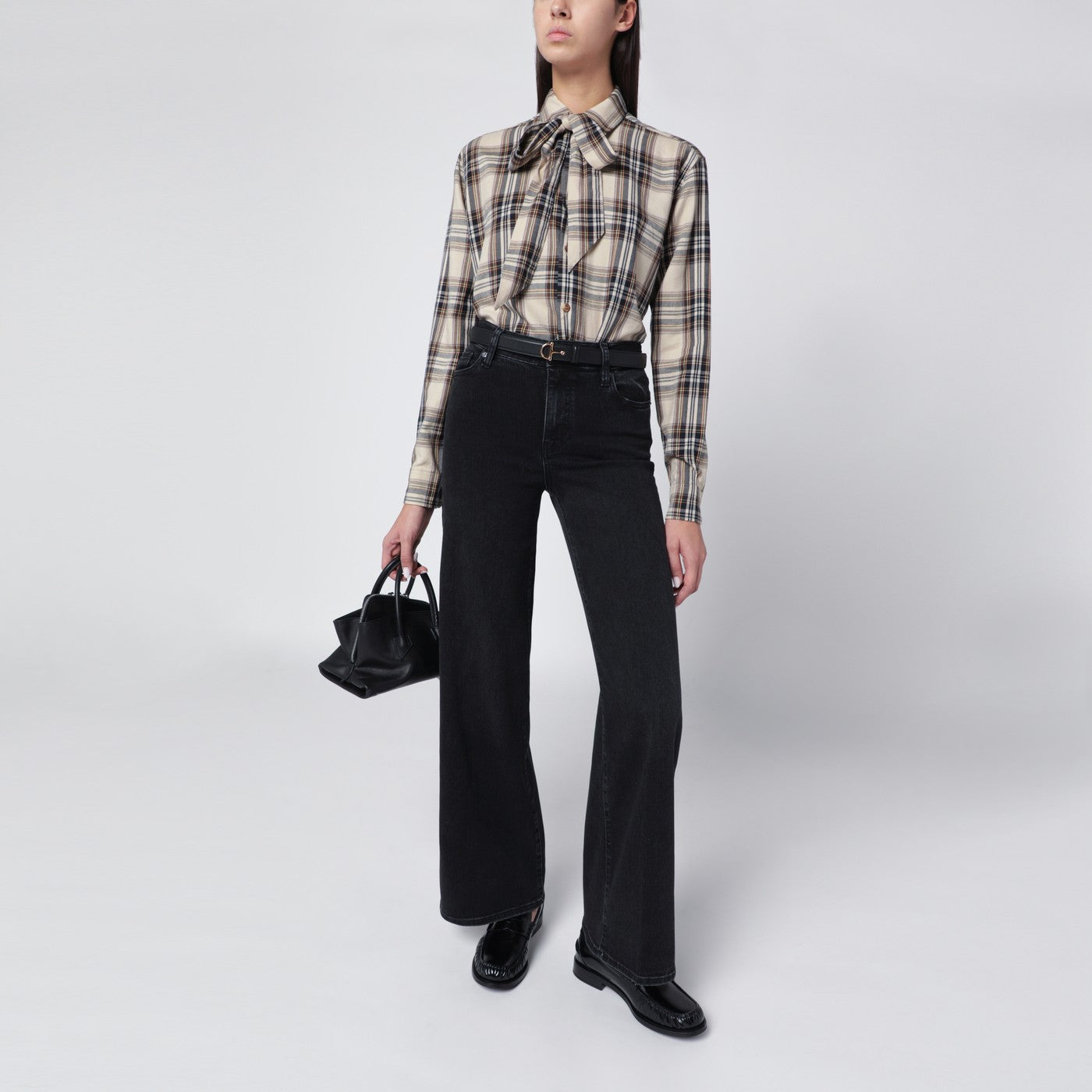 Black Le Slim Palazzo trousers