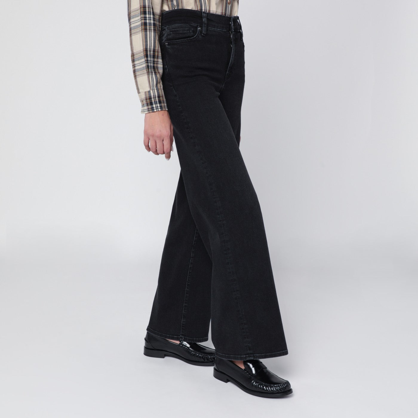 Black Le Slim Palazzo trousers